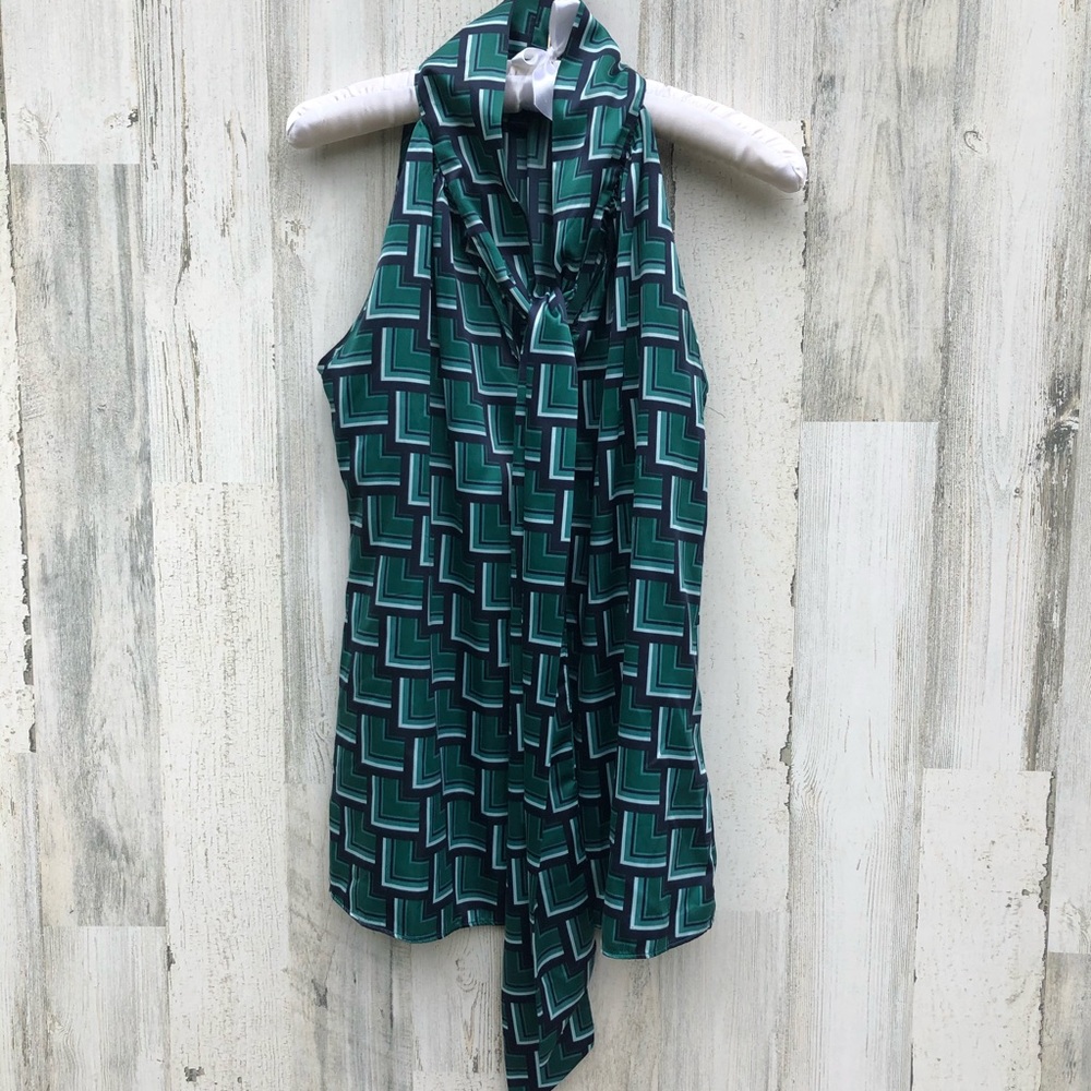 Banana Republic Teal and Blue Halter Tank